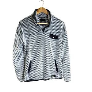 Simply Southern Sherpa Jacket Women’s Small Gray Soft Quilted Pockets Cozy